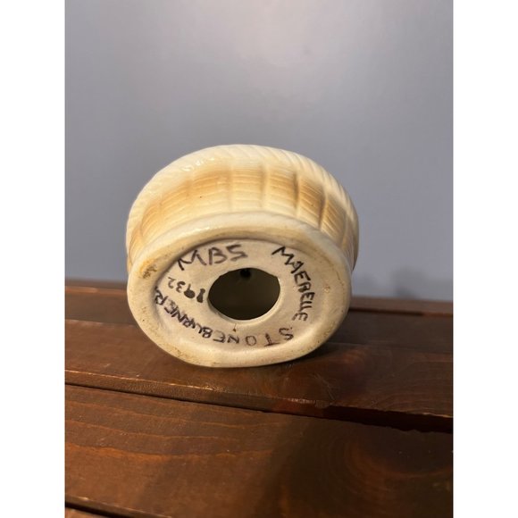 Vintage Porcelain Figurine 3 Blue & White Puppies In Basket‎ With Flowers 3" - Picture 6 of 9